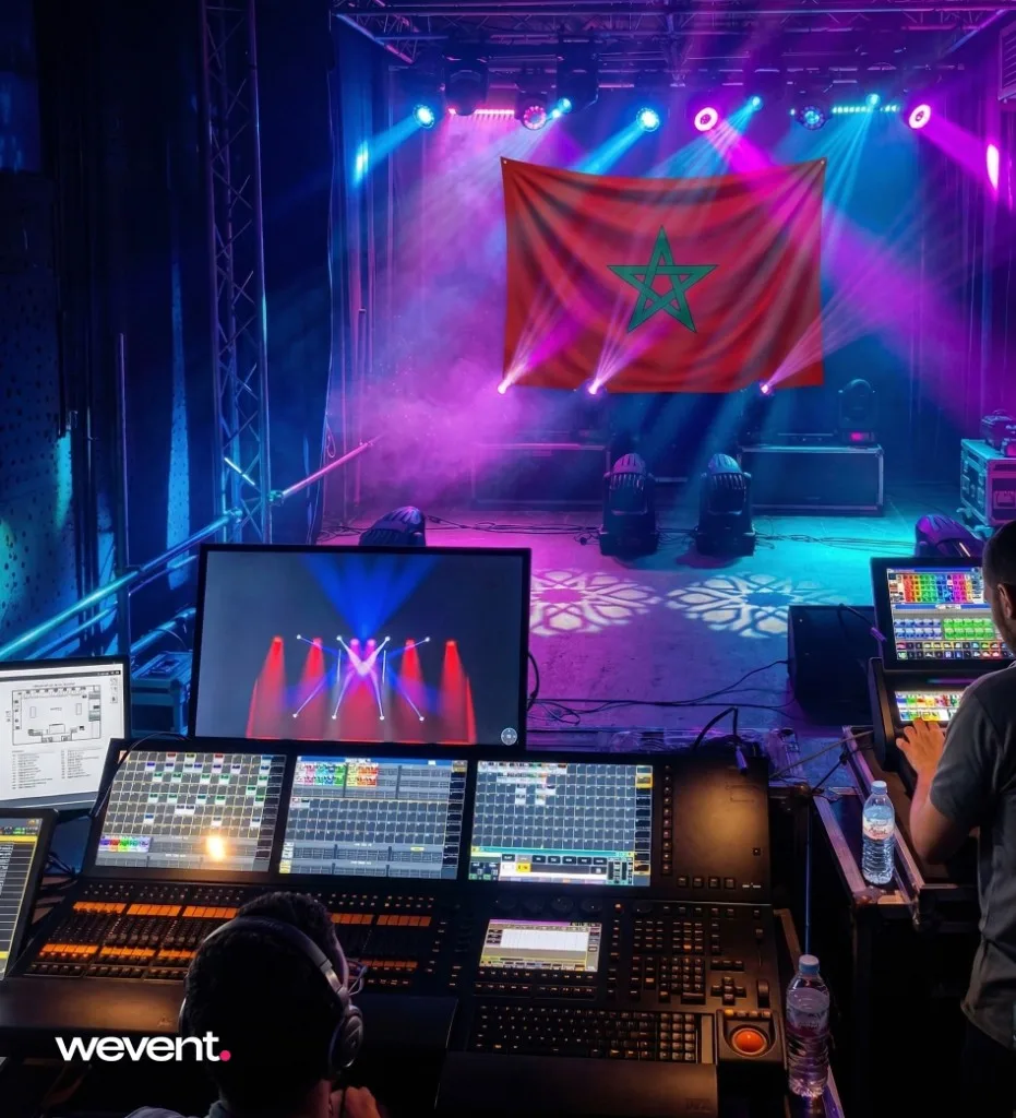 Régie éclairage et console pour événement au Maroc