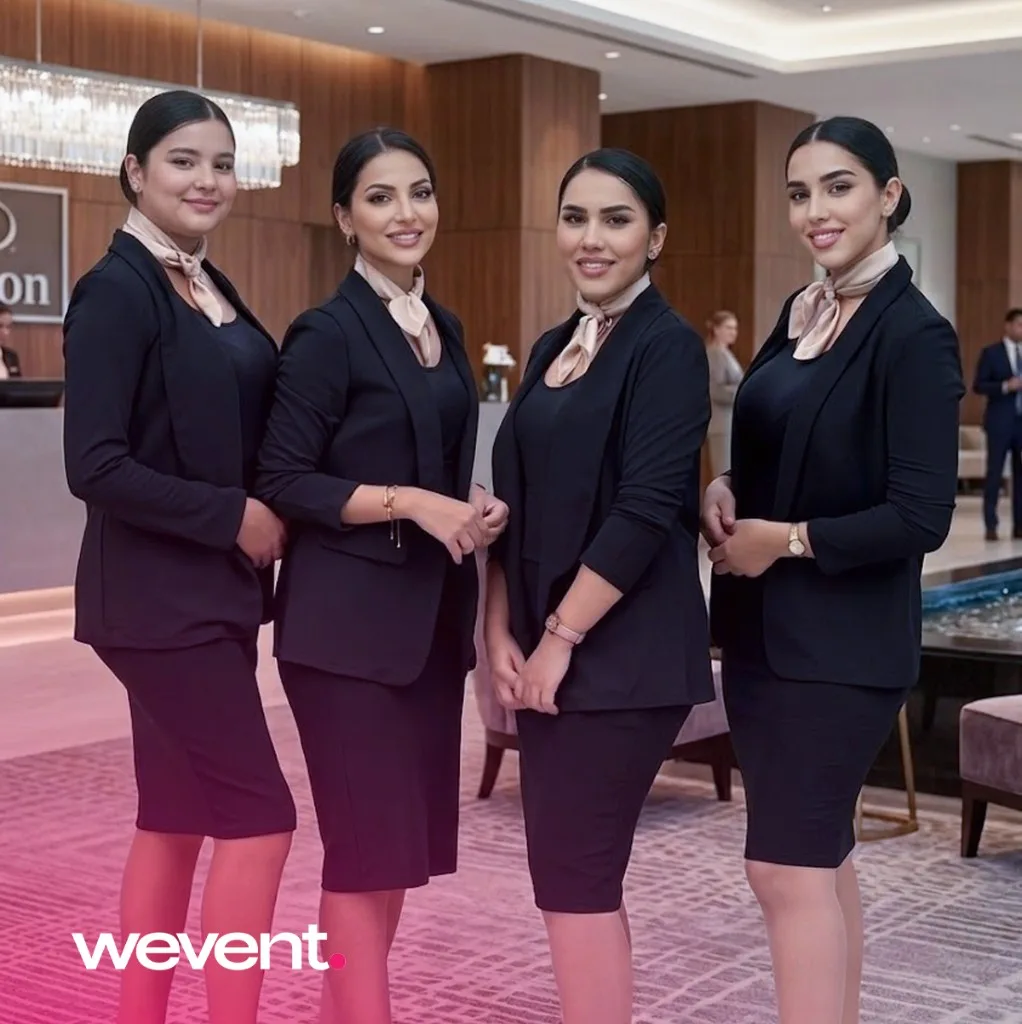 Équipe d'hôtesses d'accueil Wevent formées à l'excellence au Maroc