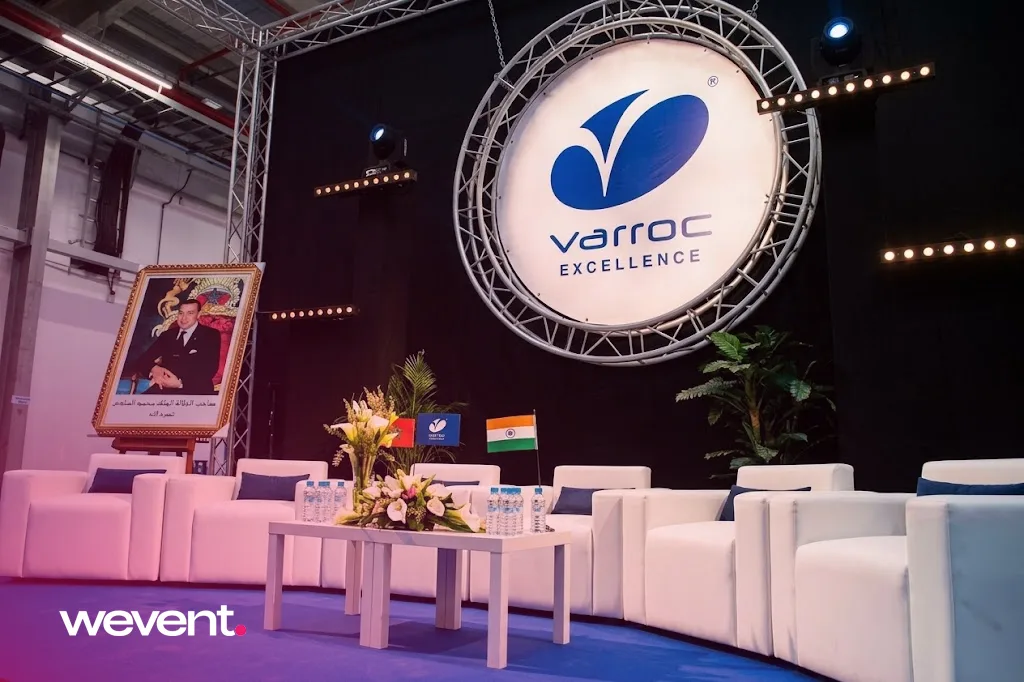Scénographie et structure pour inauguration Varroc à Tanger