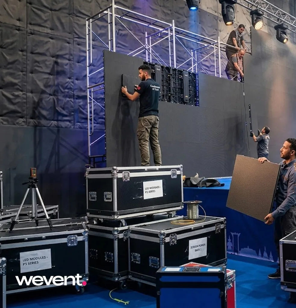 Installation d'écran LED géant pour événement au Maroc