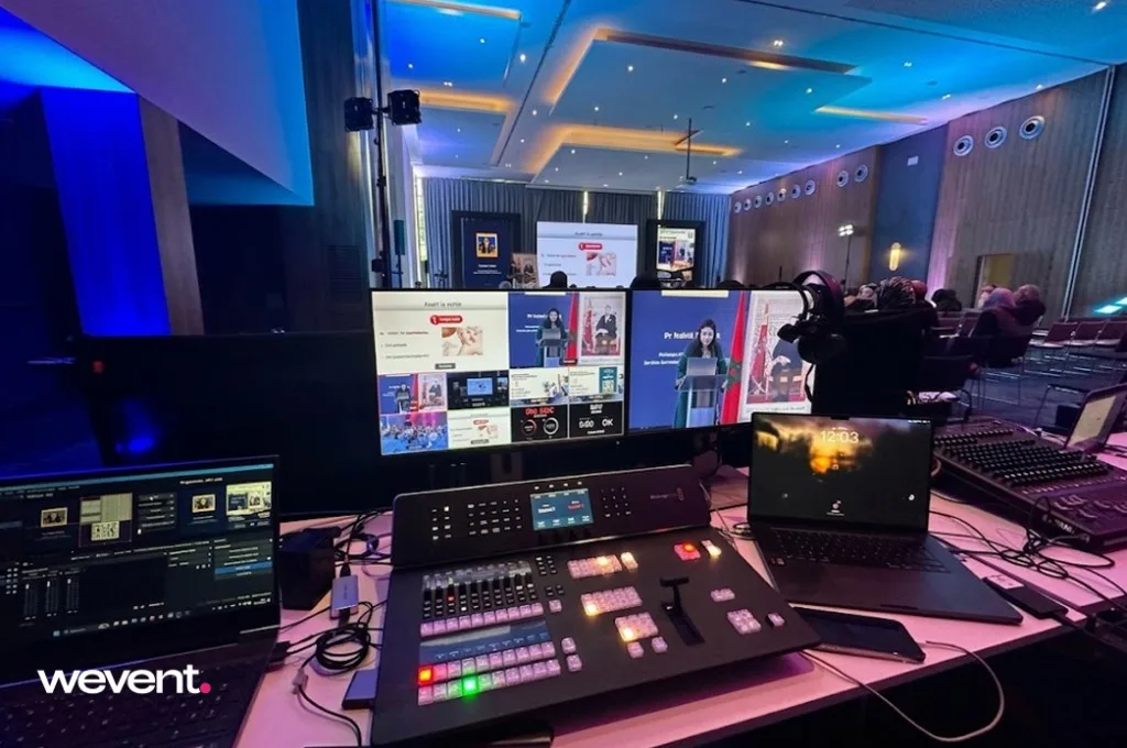 Régie vidéo professionnelle pour congrès à Tanger - gestion multi-écrans LED