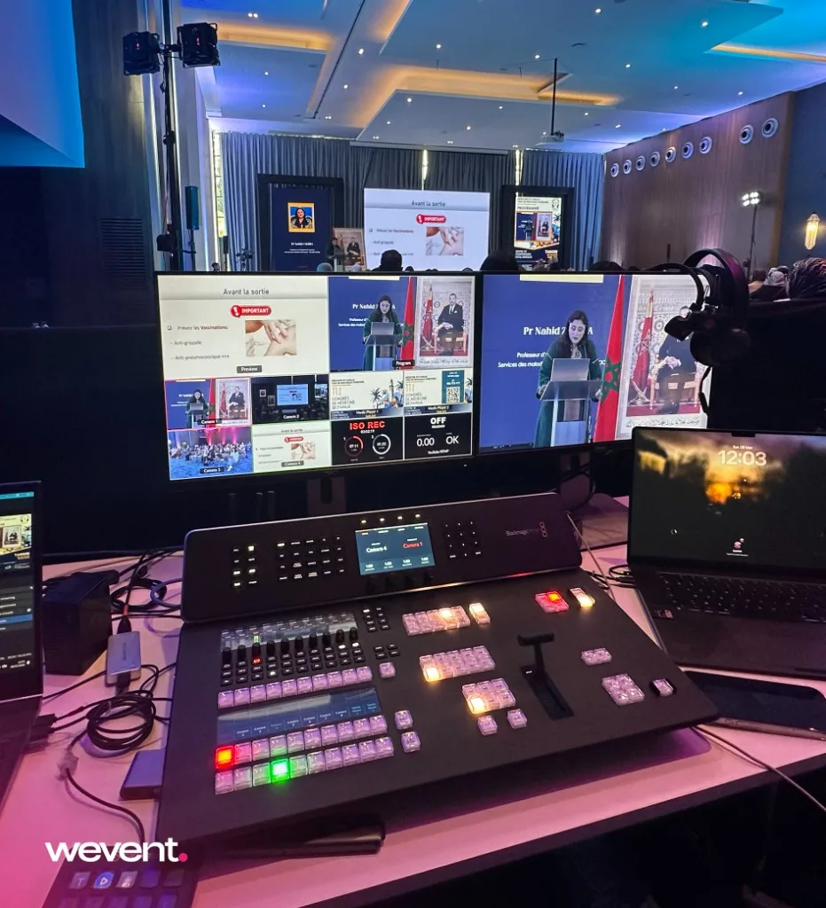 Régie vidéo Blackmagic ATEM pour live streaming événementiel au Maroc