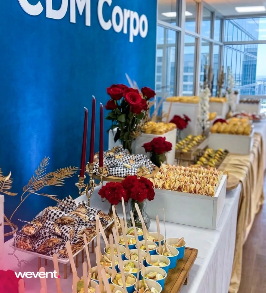 Buffet traiteur corporate pour événement au Maroc